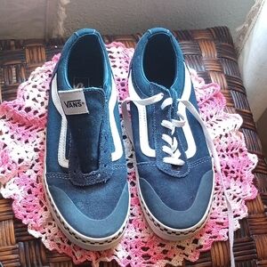 Vans Navy and White Classic Sneakers